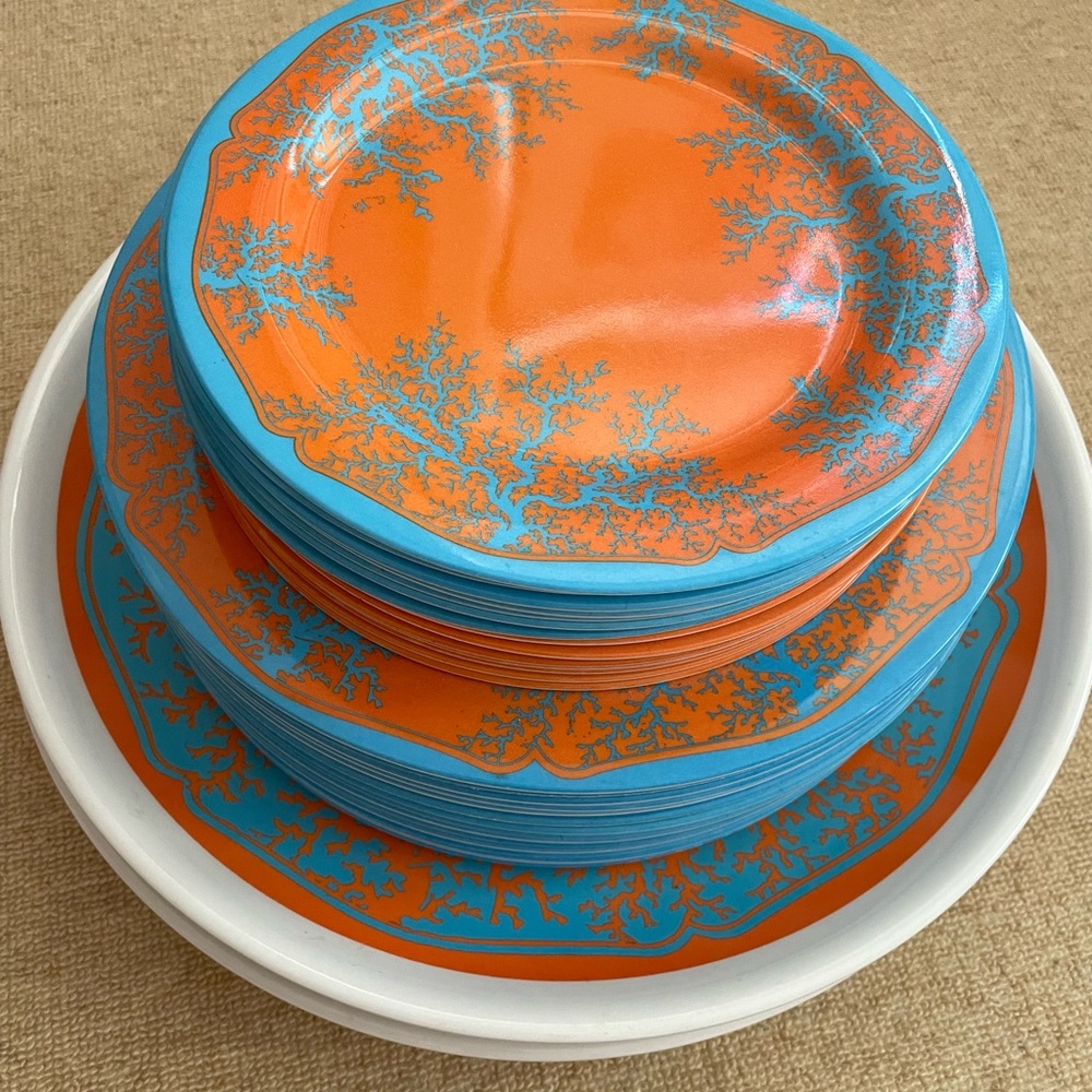 Brand NWT Coral motif Dinnerware Set